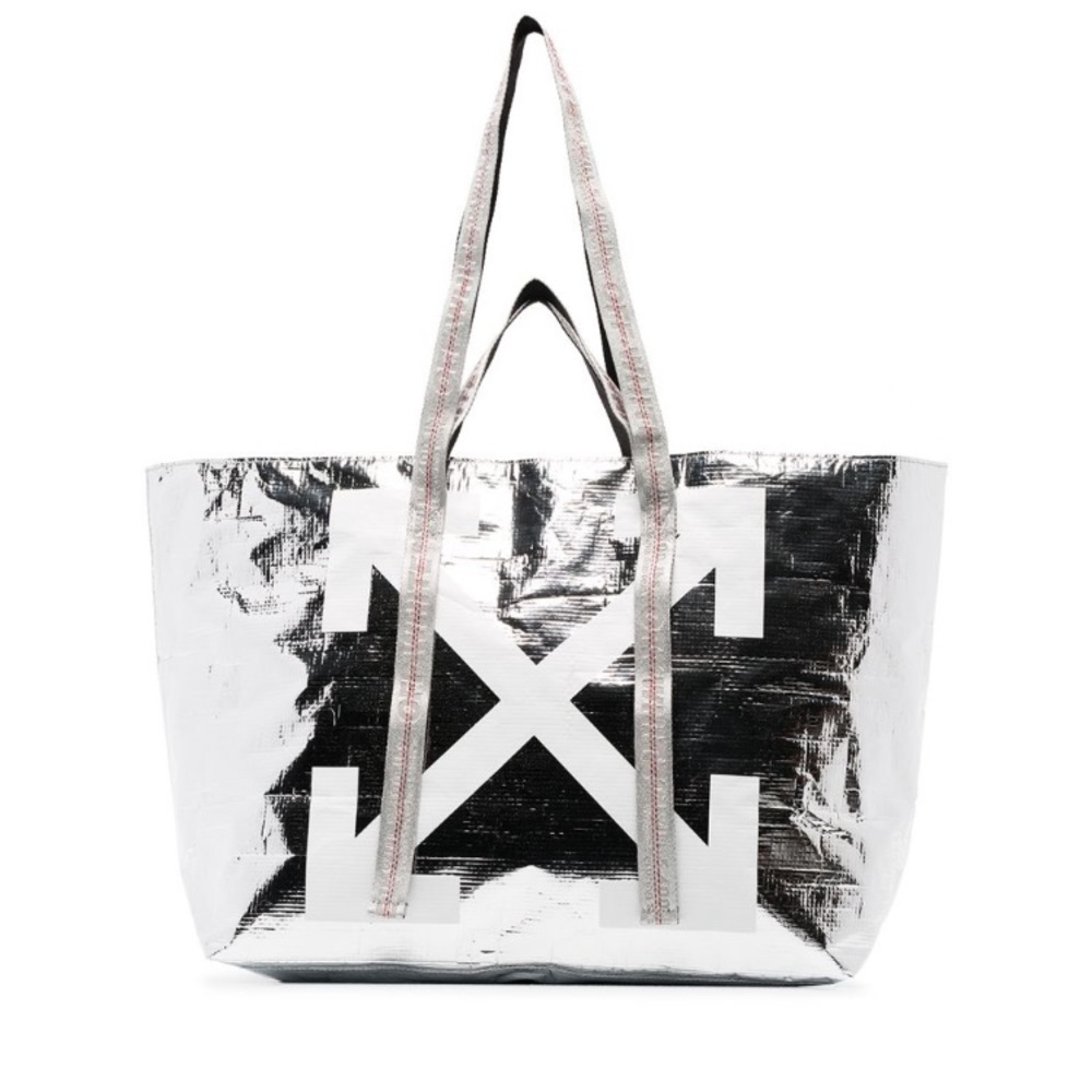 Off-White Silver New Commercial Tote